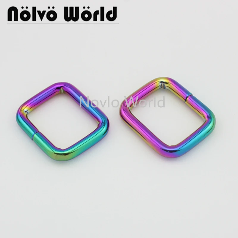 Мир Nolvo 5 20 100 шт 25*19 8 мм 1 &quotРадужные металлические прямоугольные пряжки для