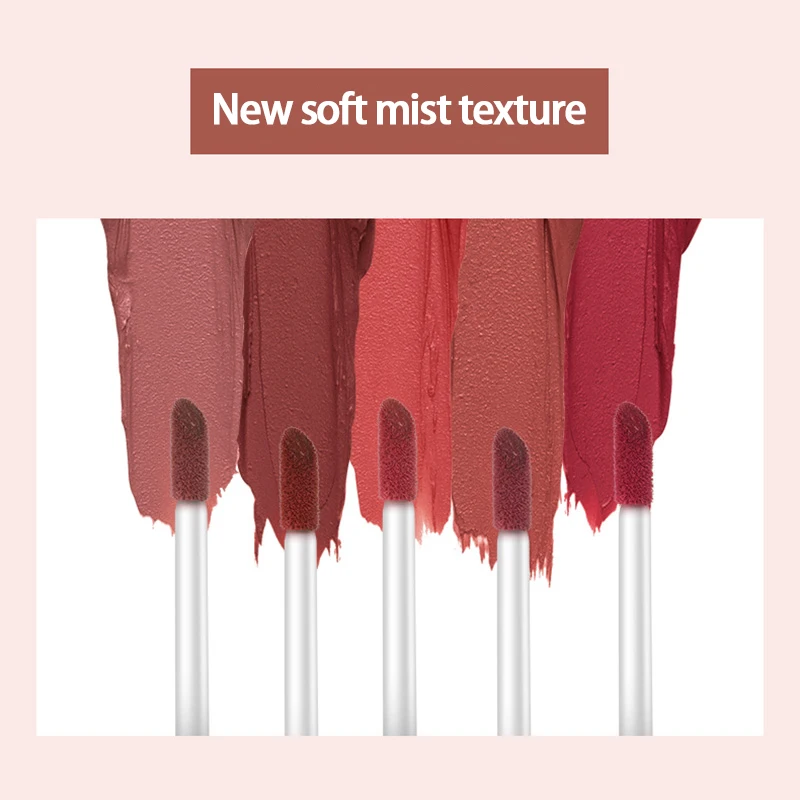 

Business Card Lip Gloss Misty Velvet Matte Lipstick Long Lasting Non-stick Cup Lip Tint Cosmetics Maquillaje TSLM