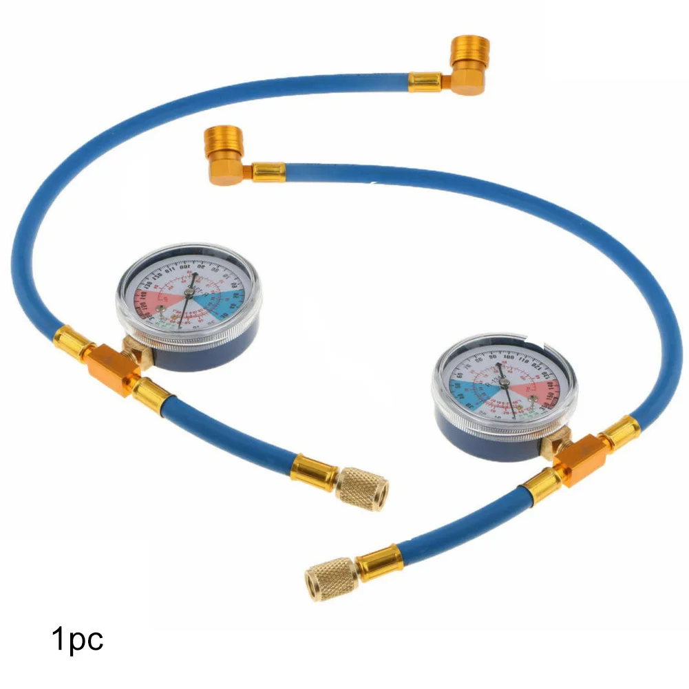 

Adjustable Air Conditioning Measuring Protection Reliable Car A/C Durable Refrigerants Recharge Hose Gauge Portable Practical