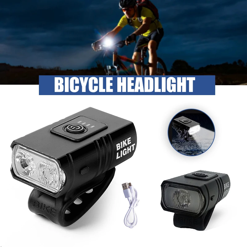 

Cycling Lights Bicycle Safety Warning Light Taillight Headlight USB Charging Waterproof Shockproof Lamp JC