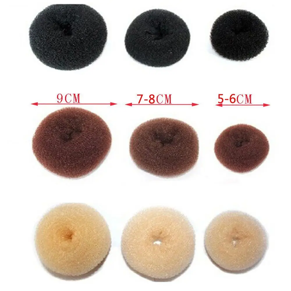 Round Circle Elastic Ponytail Holder Headwear Hair Rope Ties Bun Bands Accessories Styling Tools Braider Women Girl | Красота и