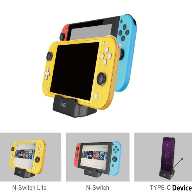 Мини-зарядная док-станция type-C для nintendo Switch Lite переключатель любых устройств type-C зарядка и игровой держатель
