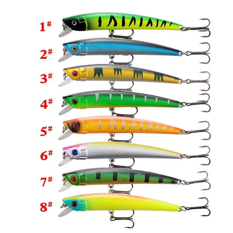 

Lure bait laser mino ABS hard bait 9.5cm7.6g with ringing beads+three enhanced hook attack perch baits fishing