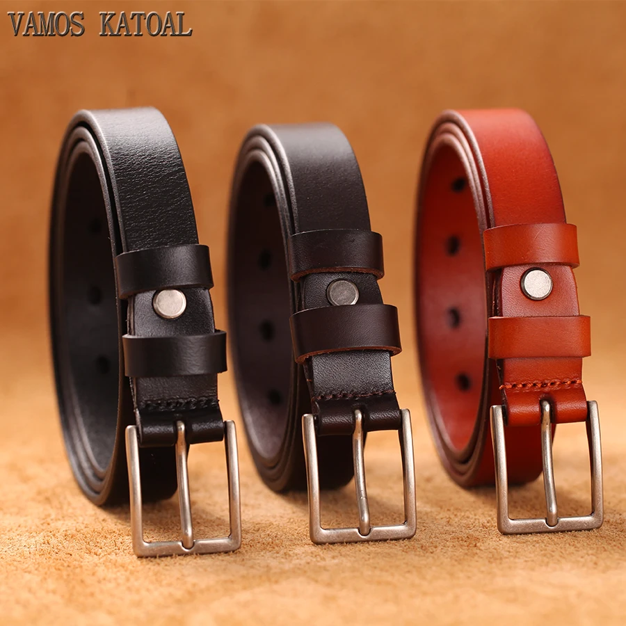 100% Genuine leather belts for women Fashion Pin buckle woman belt High quality first layer cow skin strap female width 2.3 cm