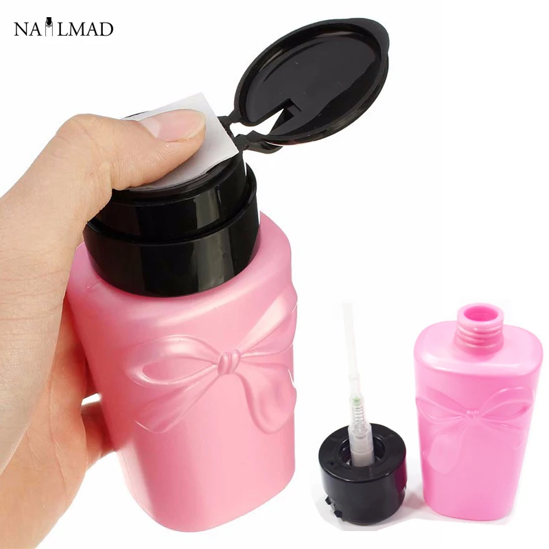 

230ml Empty Pump Dispenser Nail Polish Remover Dispenser Polish Remover Bottle Acetone Cleaner Bottle