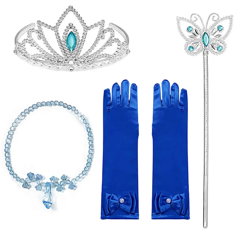 

Белоснежка для девочек Принцесса Корона волшебная палочка ожерелье перчатки аксессуары релла Серьги Браслет наборы для сна