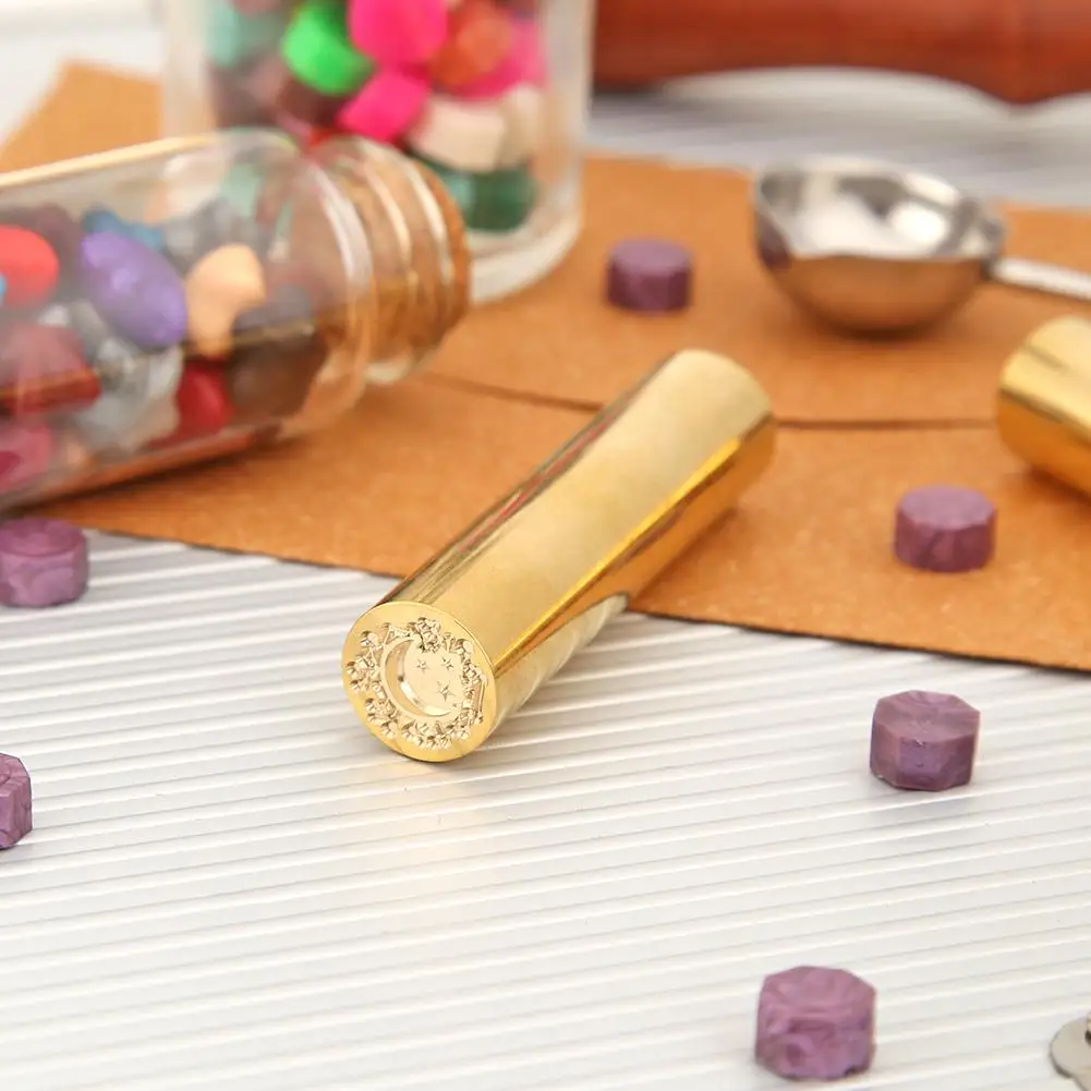 

Cylindrical Antique Stamp Plants Metal Sealing Wax Envelope Wedding Handmade Hobby DIY Tools 3D Carve Retro Initial Wax Seal
