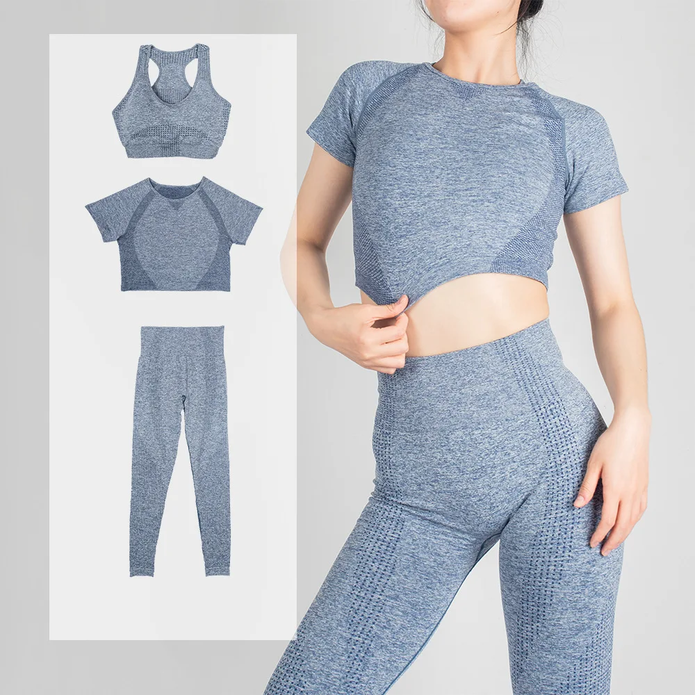 Женский бесшовный комплект для йоги Vital с длинным рукавом фитнеса дома и улицы