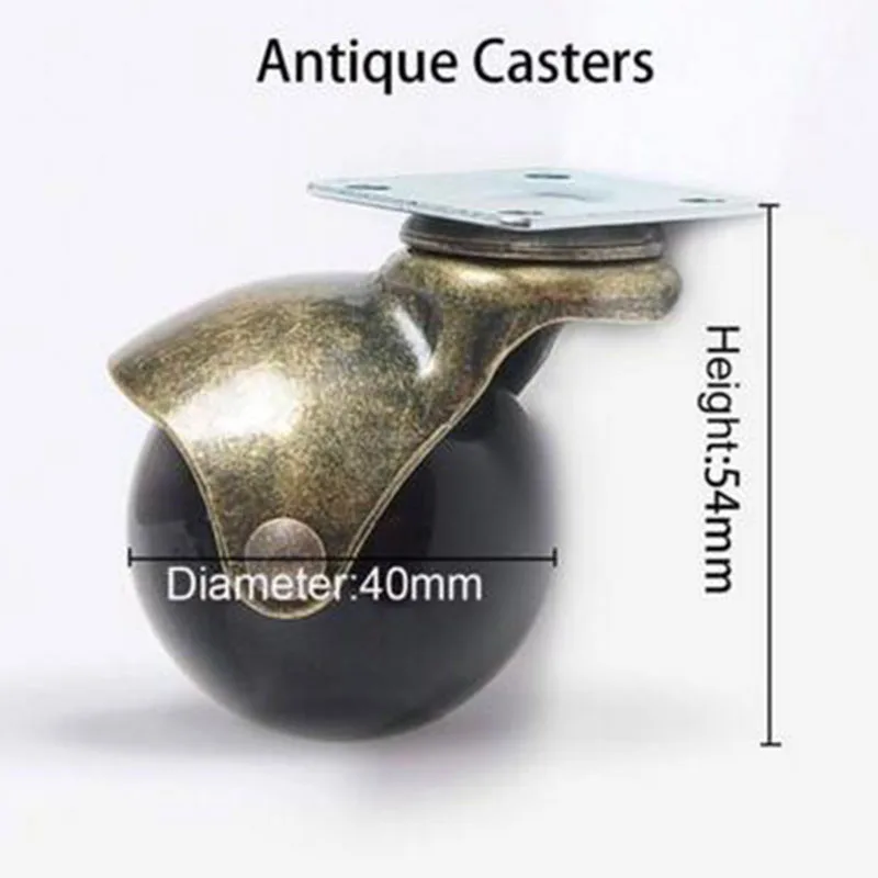 

4pcs 1.5 Inches Small Caster Wheels Set For Sofa Furniture Bench Ottoman Steel