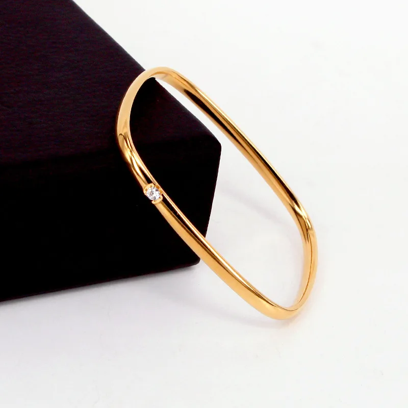 2021 Новое поступление браслет из нержавеющей стали с кристаллами женские