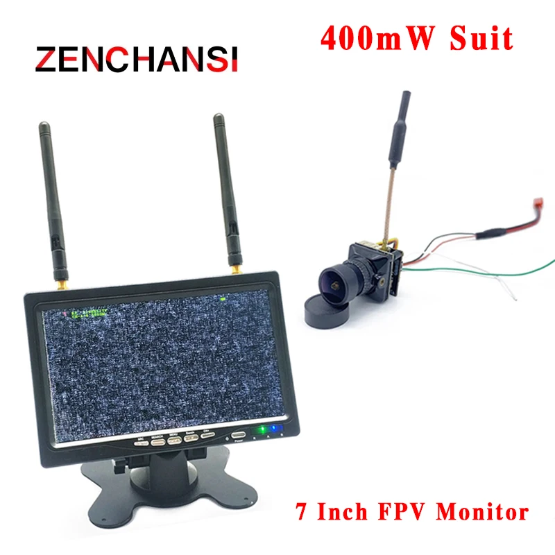 5 8G 48-канальный 7-дюймовый монитор fpv со встроенной батареей и передатчиком 8g 400mW