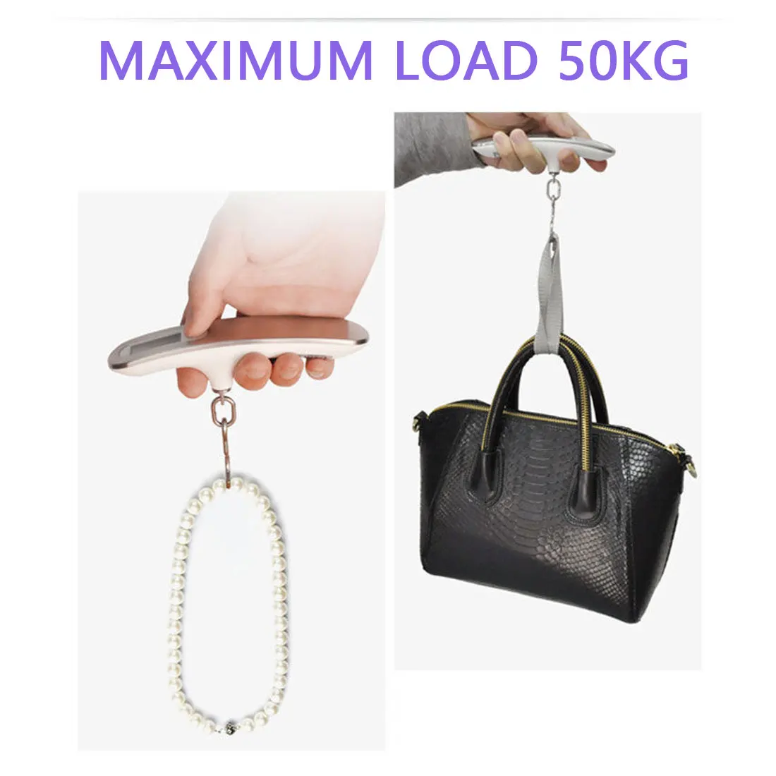 

Handled Digital Weighing Steelyard Mini Luggage Scale for Fishing Travel Suitcase Electronic Hanging Hook Scale Kitchen Tool