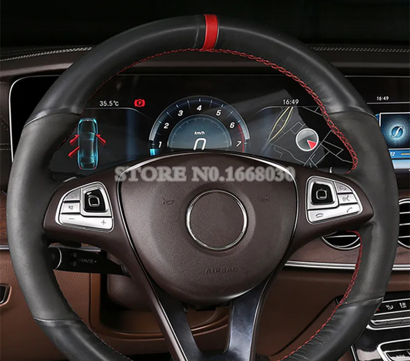 Отделка кнопки рулевого колеса для салона 8 шт. Benz E Class W213 S213 2017 2021 автомобильные