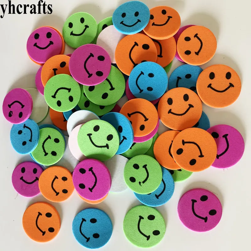 60PCS color smile 1 пакетов/лот, смешанные Звездные поролоновые наклейки, детские игрушки. Набор для скрапбукинга. Раннее обучение Развивающие DIY игрушки детский сад ремесла материал OEM - Цвет: 60PCS color smile