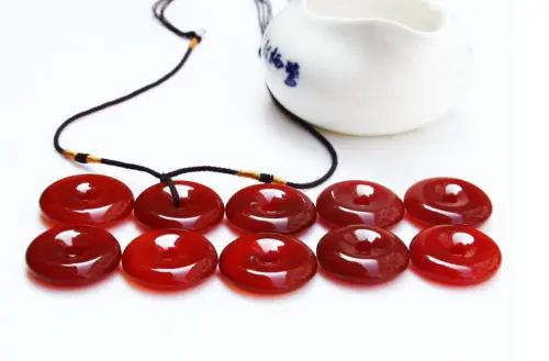 LETSFUN Изящные Ювелирные изделия красный агат драгоценный камень счастливый мир