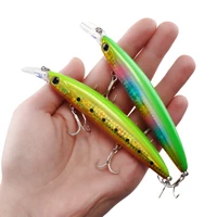 110mm 19g lifelike minnow lure hard artificial baits professional seawater long casting lure floating wobbler fishing tackle