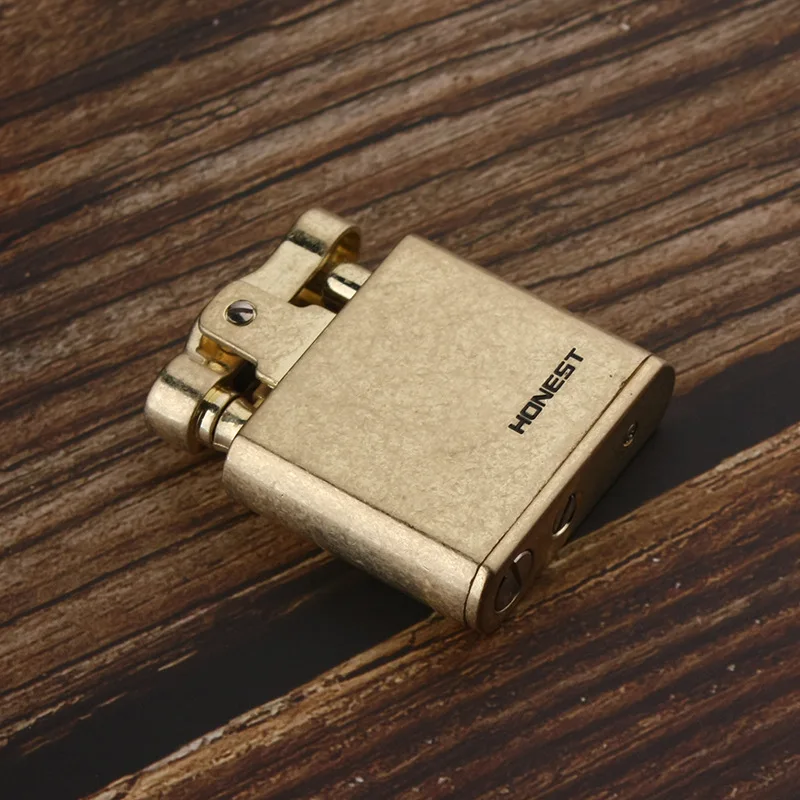 Винтажная зажигалка с бесплатным огнем медная керосиновая компактная кремнем