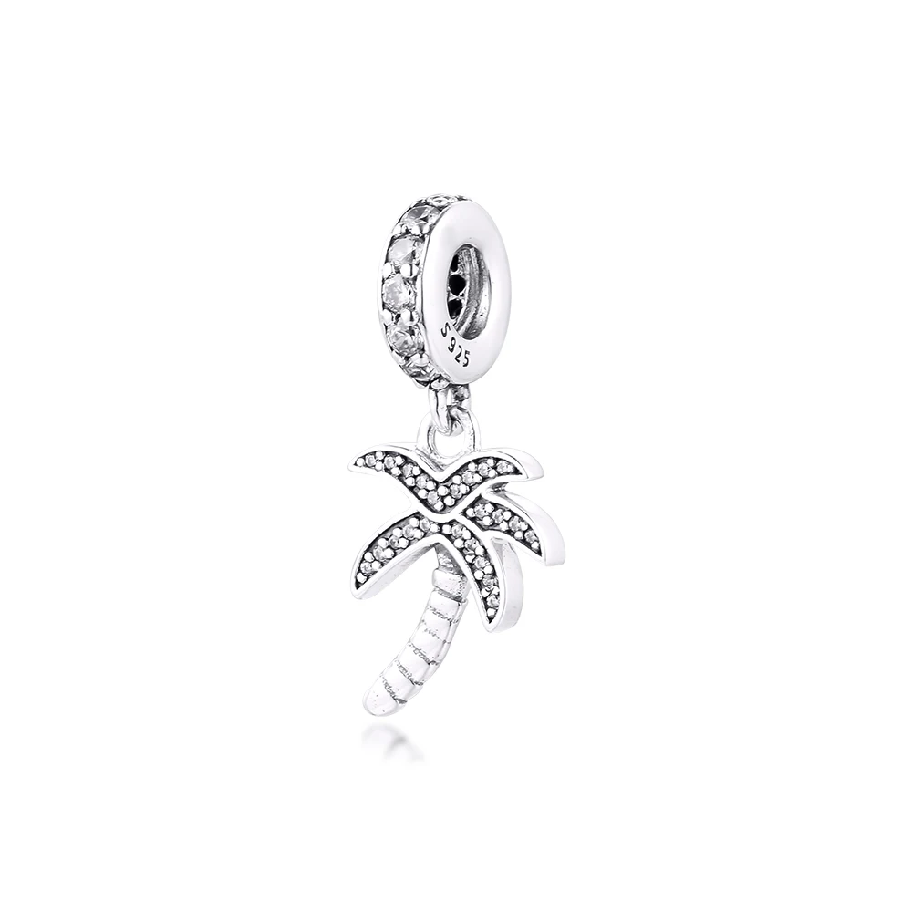 Подвески для браслетов Pandora из серебра 925 пробы со сверкающими бусинами