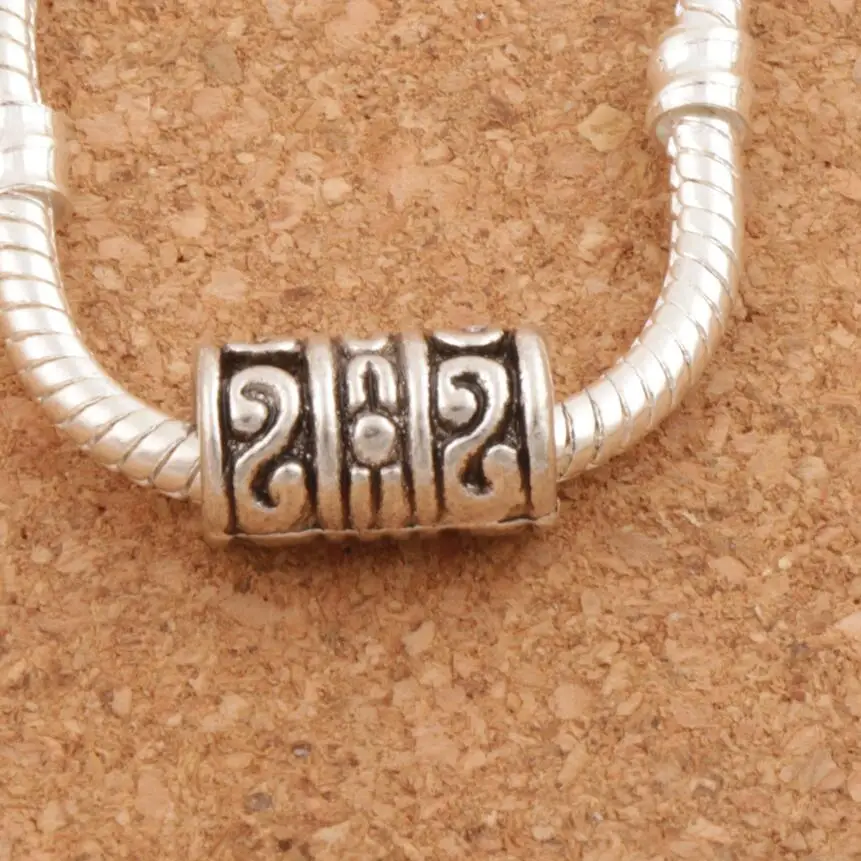 

Hollow Dots Flower Tube Metal Big Hole Beads 8x8x13.5 mm 100pcs Zinc Alloy Fit European Bracelets Jewelry DIY L1405