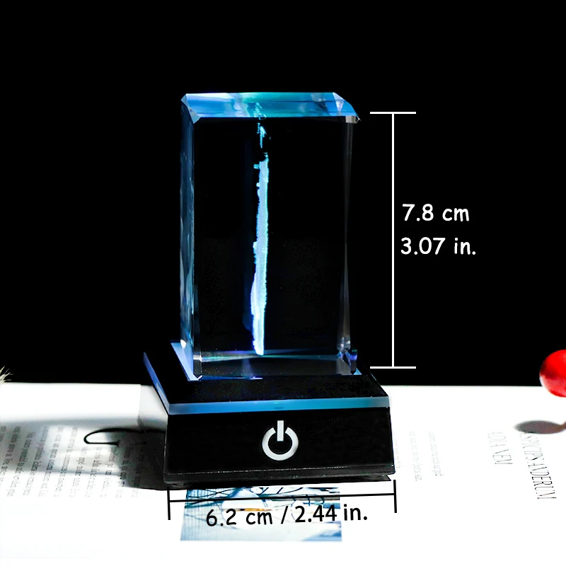 Персонализированные 2D лазерные фотоальбомы в форме лампы с ночным светильник