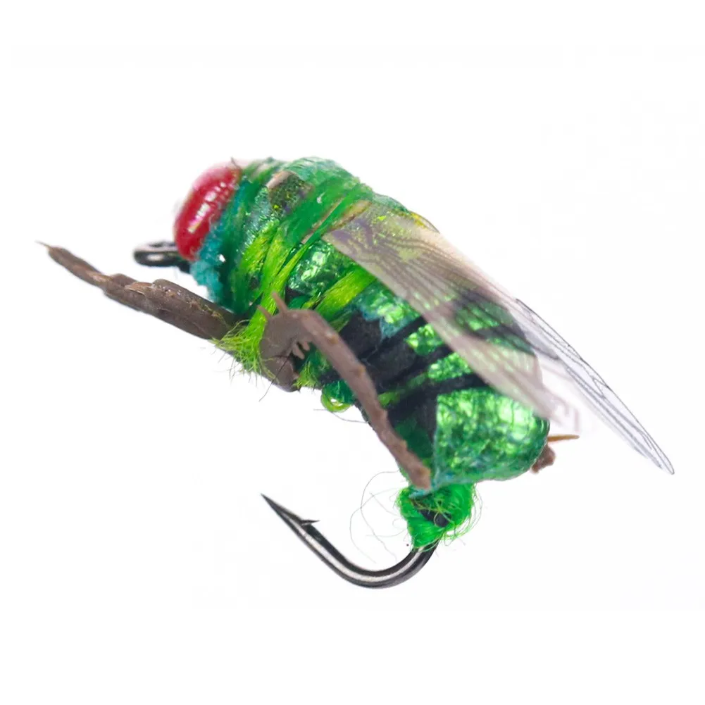 

14*10mm Artificial Lures 2pcs/Box Bait Crank Dry Fishing Flies Float Fly