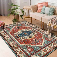 retro persian style rug red black geometric ethnic style bedroom living room carpet kitchen bathroom floor mat bed blanket