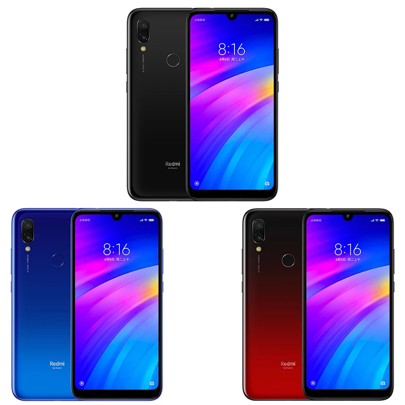 Глобальный Встроенная память Xiaomi Redmi 7 4 Гб 64 Гб мобильный телефон Snapdragon 632 Octa Core 6,26 дюйма, разрешение Full Экран 12MP Камера 4000 мА/ч, Батарея