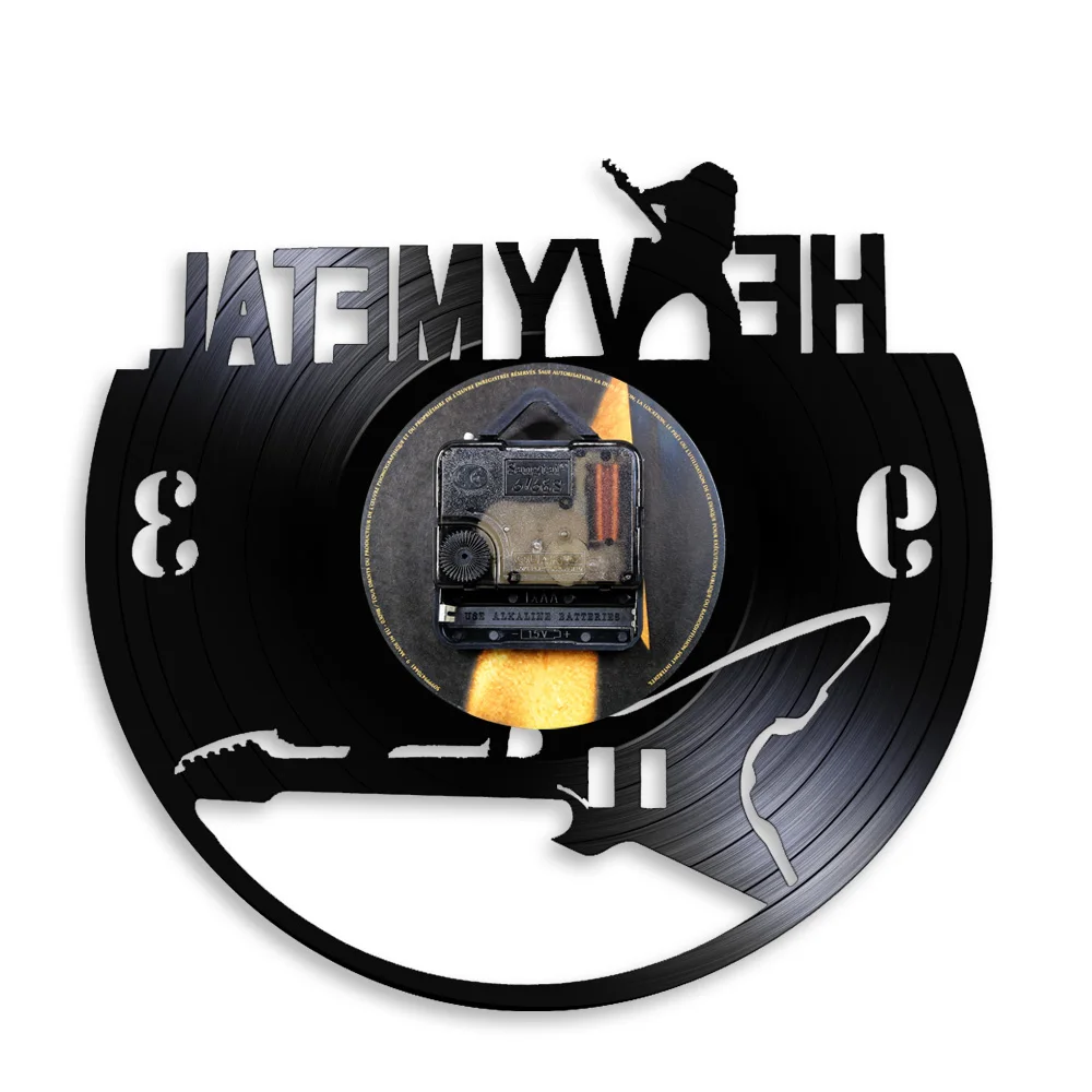 Музыкальный ремешок современные настенные часы с виниловой пластиной тяжелый
