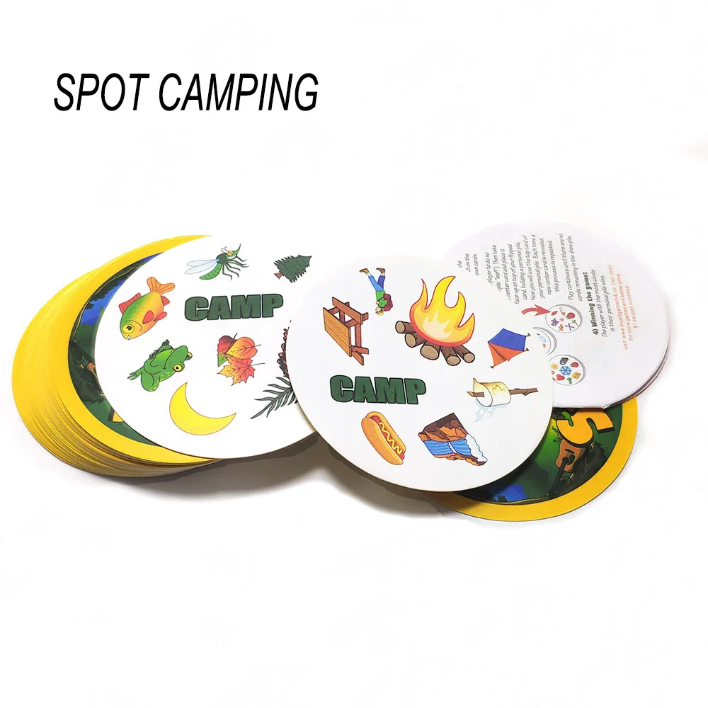 mini spot camping 70 мм настольные игры мини-стиль для детей, как это, Классические образовательные карточные игры, английская версия, домашние Вечерние игры - Цвет: mini spot camping