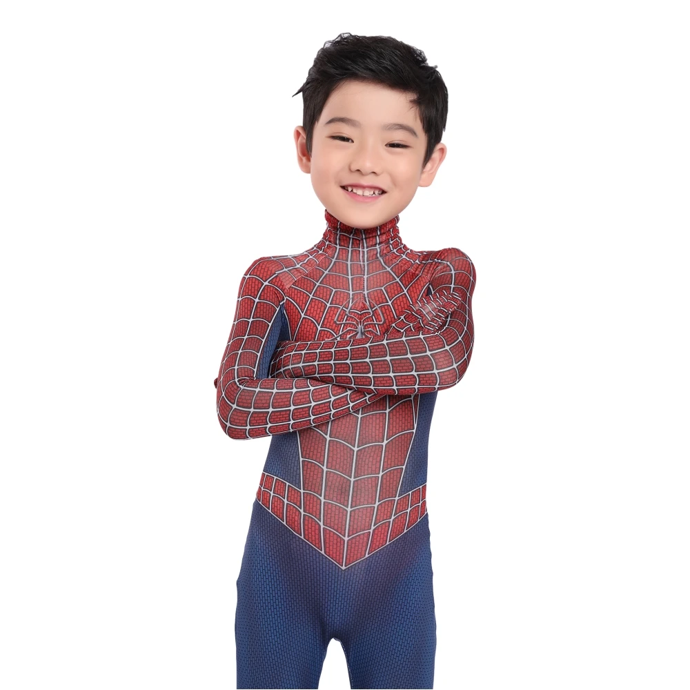 Детский Человек паук raimi Косплей костюмы Боди Комбинезоны на Хэллоуин костюм