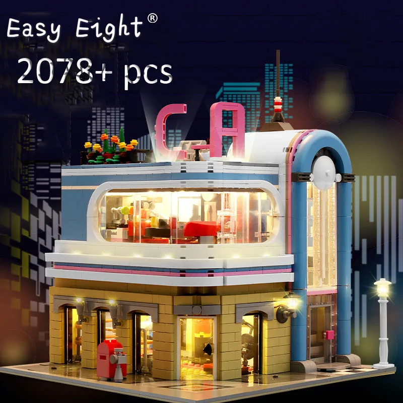 Конструктор Street View California ресторан маленький город парикмахерский магазин