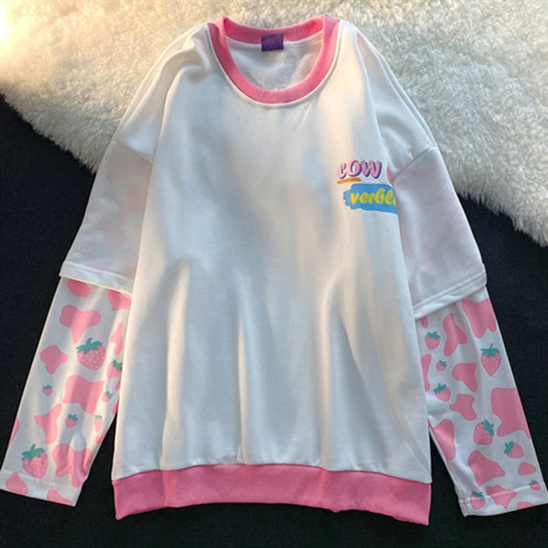 

Топы, Свитшот в стиле пэчворк, Женская милая Одежда для девочек-подростков, Новинка осени 2021, корейская мода, уличная одежда в стиле хип-хоп, ...