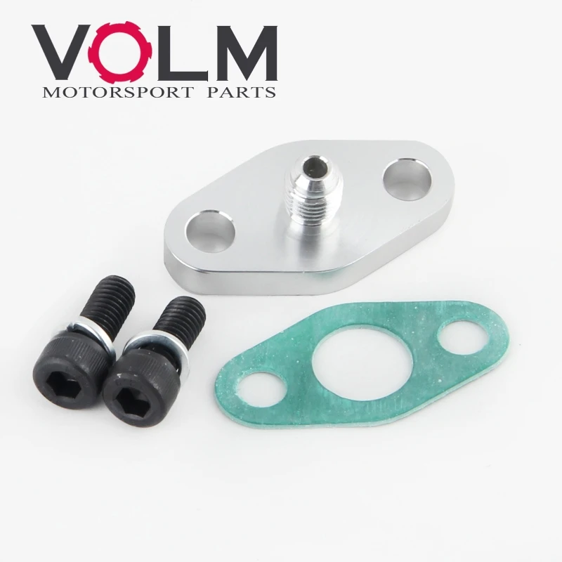 Турбо подачи масла впускной фланец прокладка адаптер Комплект 4AN 4 AN фитинг T3 T3/T4