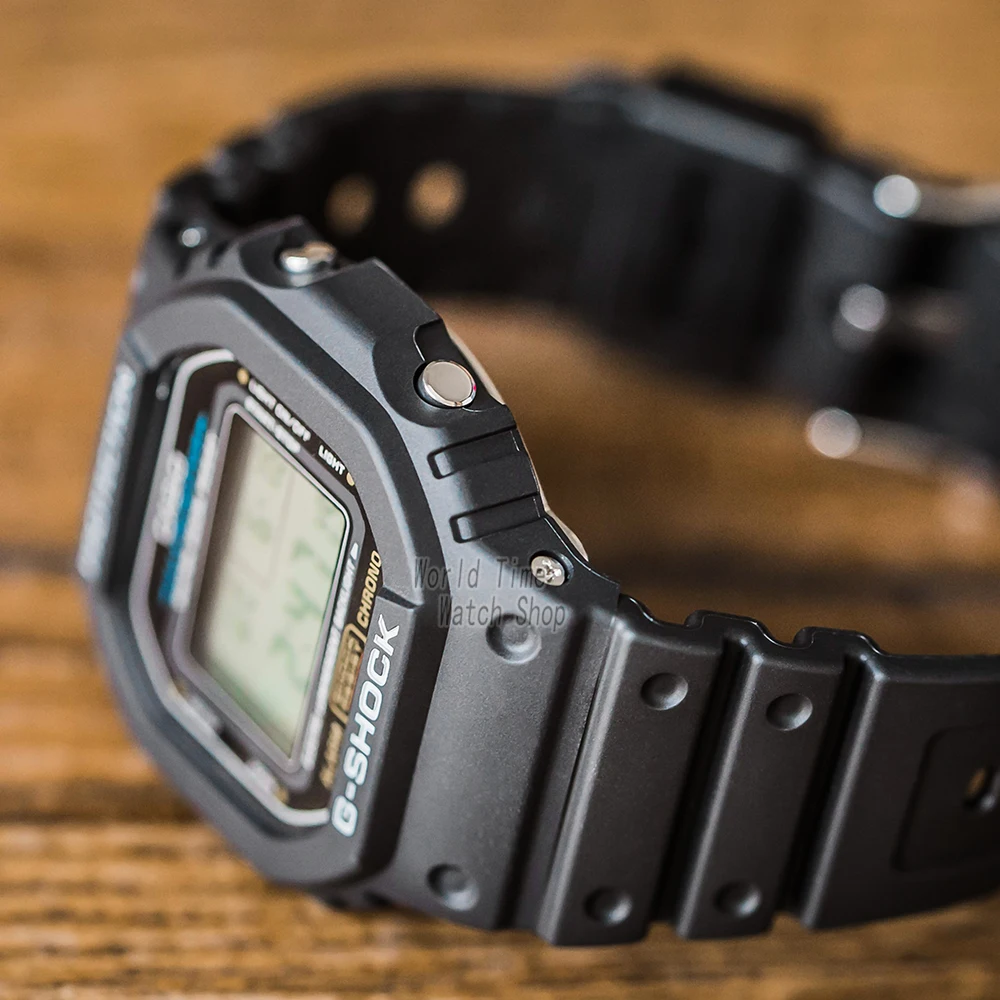 Купить Часы наручные Casio Мужские G Shock, Цифровые кварцевые в стиле милитари, Водонепроницаемость 200 м, DW-5600E-1V