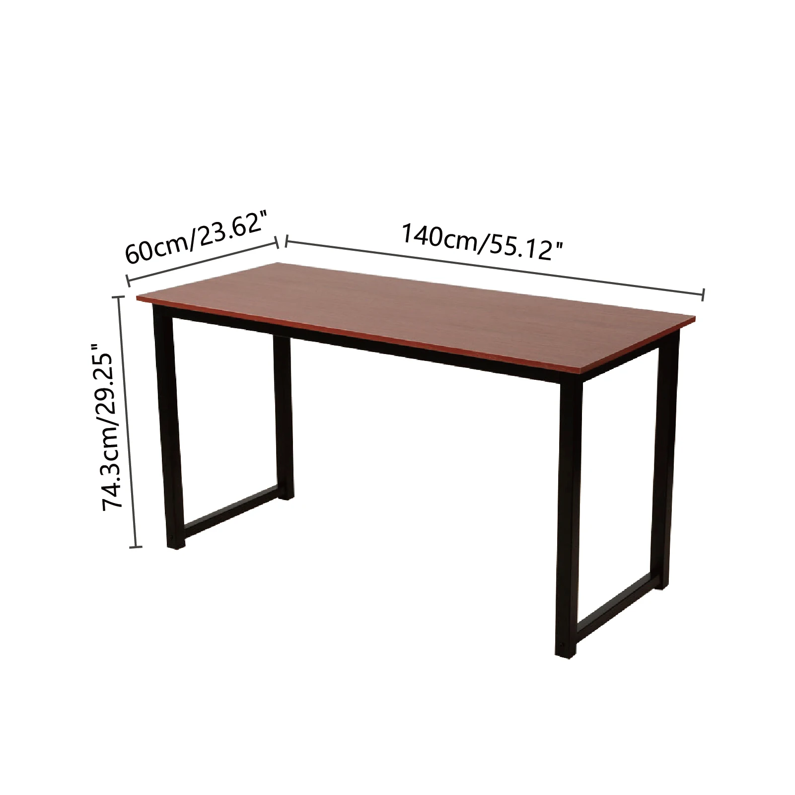 

[США готовы застревать] деревенская железная рама деревянная поверхность шпона высокой плотности доска Таблица 55*24*29 "тика цвет удобный