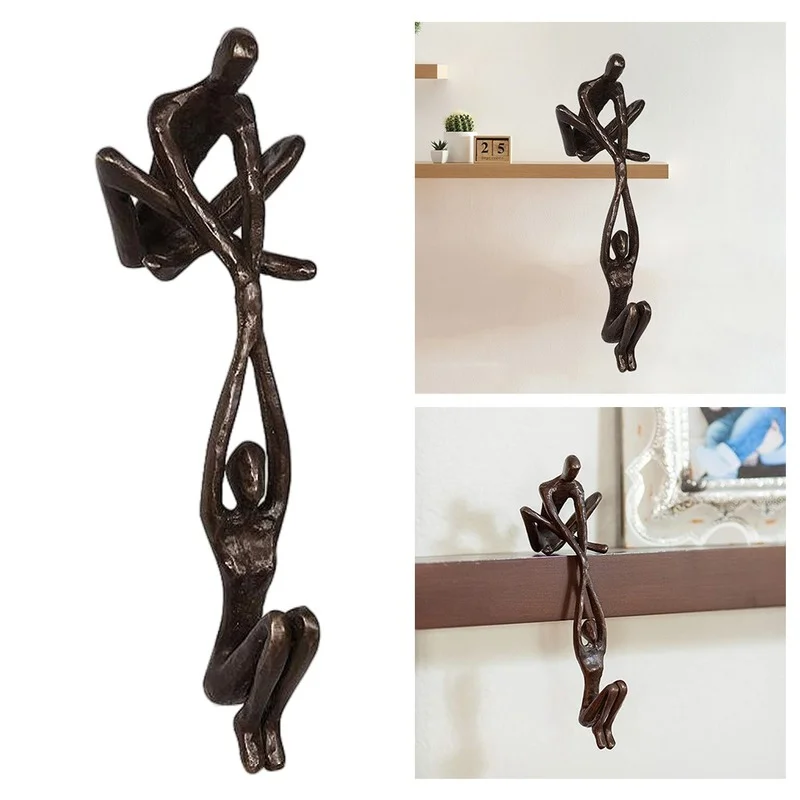 

Chic Creative People Men Pulling Women Figurine Art Sculpture Statue Lover Sculpture Tabletop Decor Dancing Couple Edge Artwork