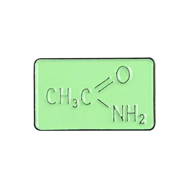 Acetamide 9 стилей коллекция химии эмалированная булавка молекула прибор брошь джинсы рубашка сумка подарок для любителей химии выпускник - Окраска металла: Acetamide