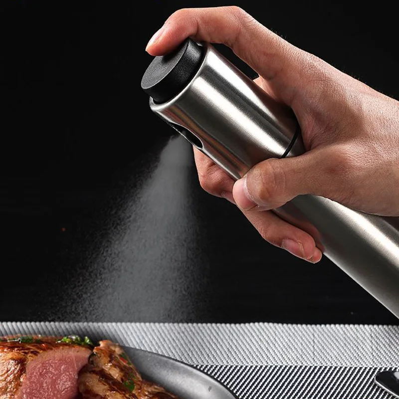 stainless steel spray bottle for oil cooking tool sets vinaigrette sprayer small jars kitchen gadget supplies olive organizer free global shipping