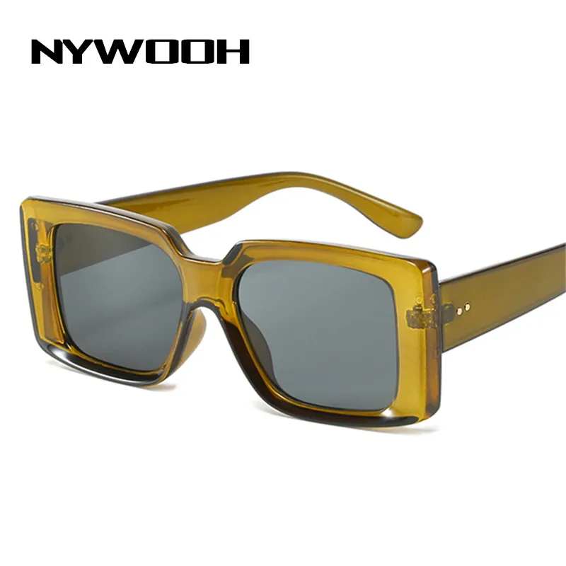 

NYWOOH Vintage Square Sunglasses for Women Men Retro Brand Designer Gradient Sun Glasses Female Classic Mirror Lens Eyewear