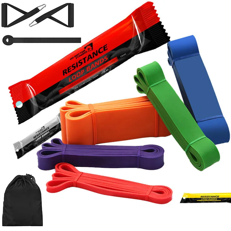 Комплект эспандеров для силовых упражнений тянущиеся силовые ленты с ручками