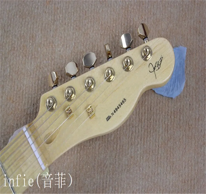 Бесплатная доставка новая электрогитара с золотым узором импортные запчасти Wong