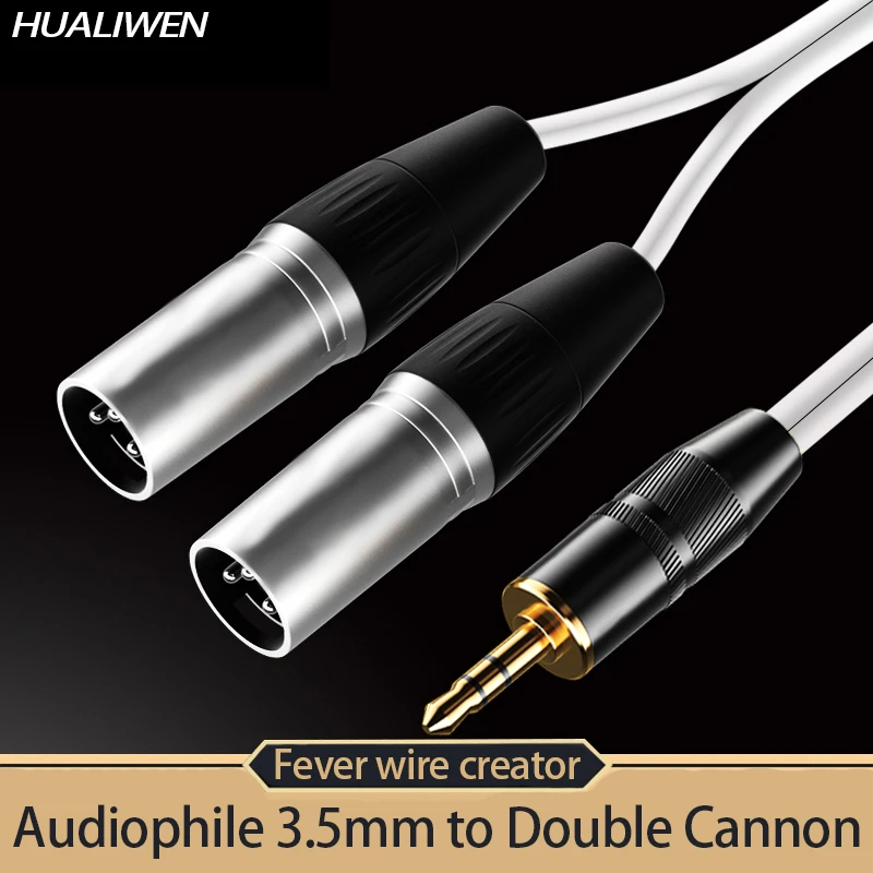 3,5 стерео к двойному XLR аудио кабелю Canon к 3,5 компьютеру к звуковой карте микрофонный кабель