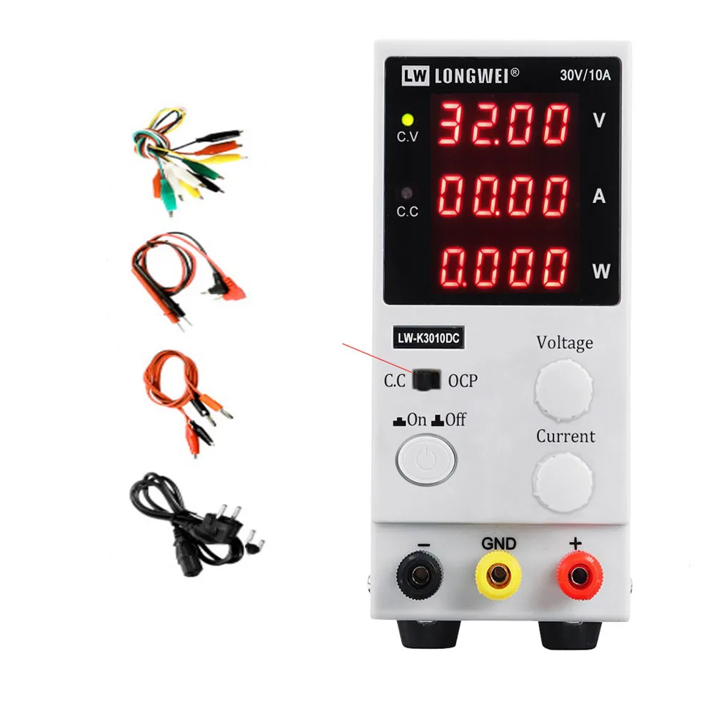 

LW-K3010D источник питания постоянного тока, регулируемый Высокоточный импульсный регулятор, лабораторный источник питания 30 в 10 А, 4-значный ди...