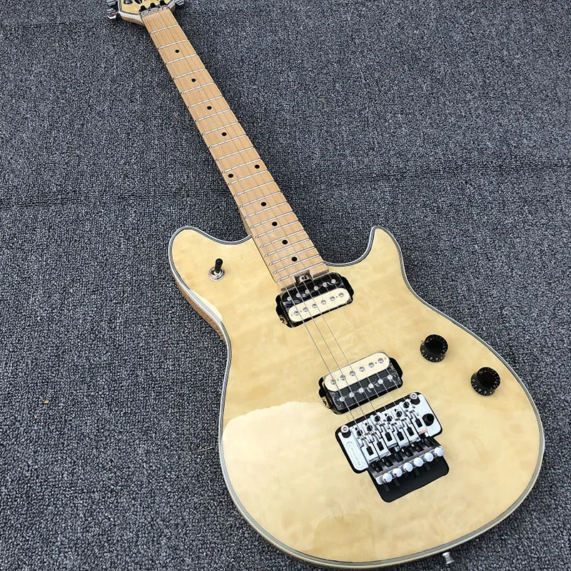

Электрическая гитара Floyd, 6-струнная электрическая гитара olp, корпус из красного дерева со стеганым кленовым верхом, естественного цвета, бес...