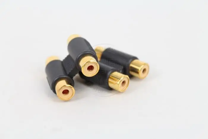 Позолоченный Аудио 2 на 2RCA прямой клапан лотос Мать стыковое соединение Женский к Female RCA прямой клапан AV Женский