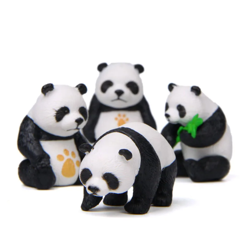 

4pcs/set Cute and Simple Panda Large Modeling Figure Toys Creative DIY Mini-landscape Gardening Landscaping Doll Kids Toy Dolls