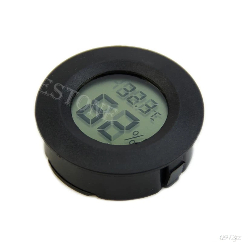 Цифровой гигрометр для сигары с круглым черным лицом | Инструменты