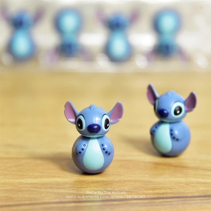 Disney Lilo &amp Stitch tumbler 3.5cm doll Action Figure Posture Anime Decoration Collection Figurine toy model for children gift | Игрушки и
