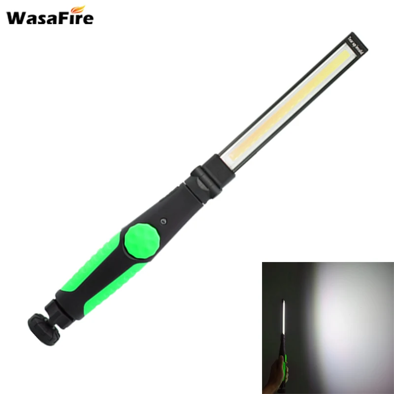 Магнитный светодиодный фонарик WasaFire перезаряжаемый через USB с COB матрицей