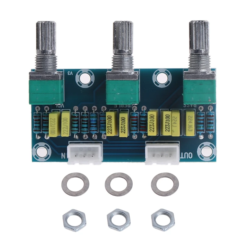 

HIFI Amplifier Passive Tone Board Treble Bass Volume Control Preamp Board 2.1CH